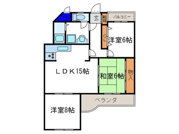 レイジエンス大八木の物件間取画像